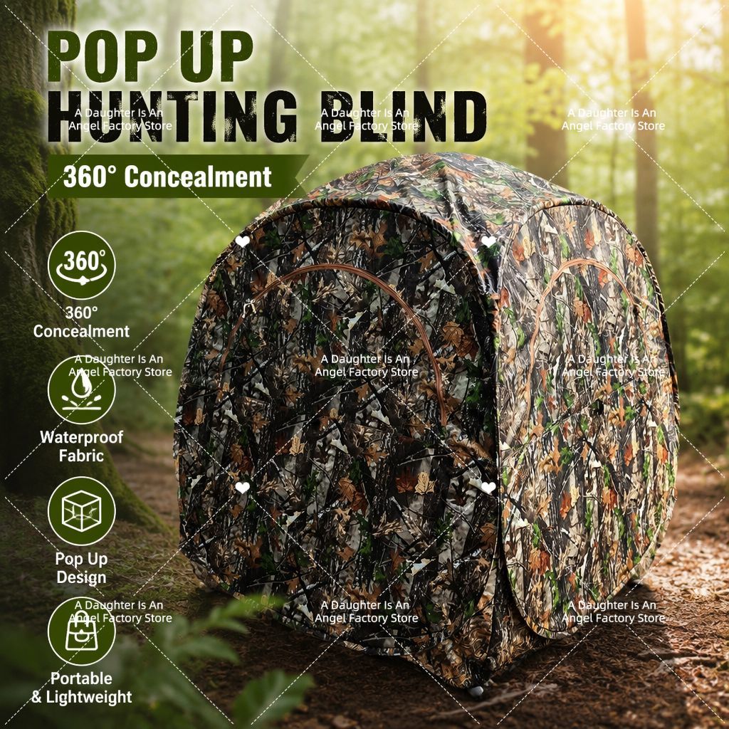 Hunting And Camping In Forest - 屋外キャンプ用迷彩柄バードウォッチングテント270 ° 森林用多人数携帯ハンティングテント