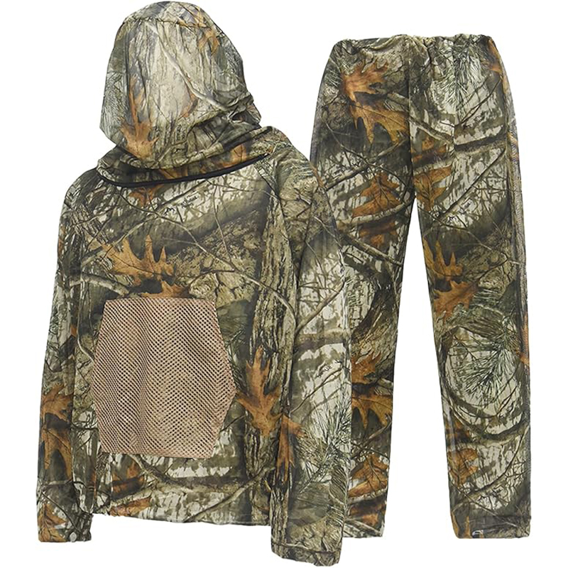 Outdoor Hunting Hoodie - 釣り養蜂防蚊パーカーセット速乾性耐摩耗性迷彩狩猟服アウトドアジャングルキャンプ作業服