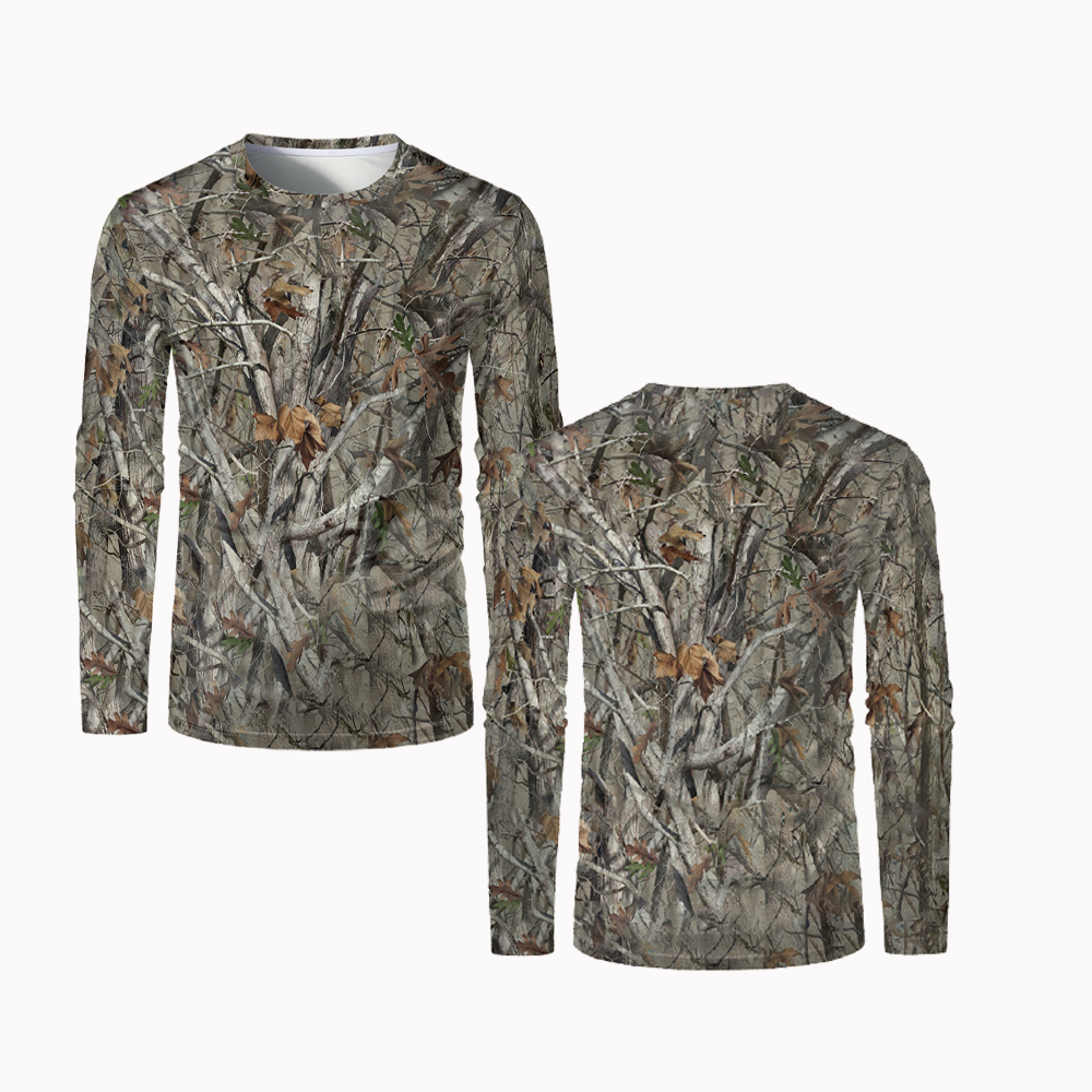 Hunting And Camping In Forest - 2024 新狩猟迷彩 Tシャツ屋外キャンプ森林変装メンズ Tシャツスポーツ速乾性通気性旅行トップス