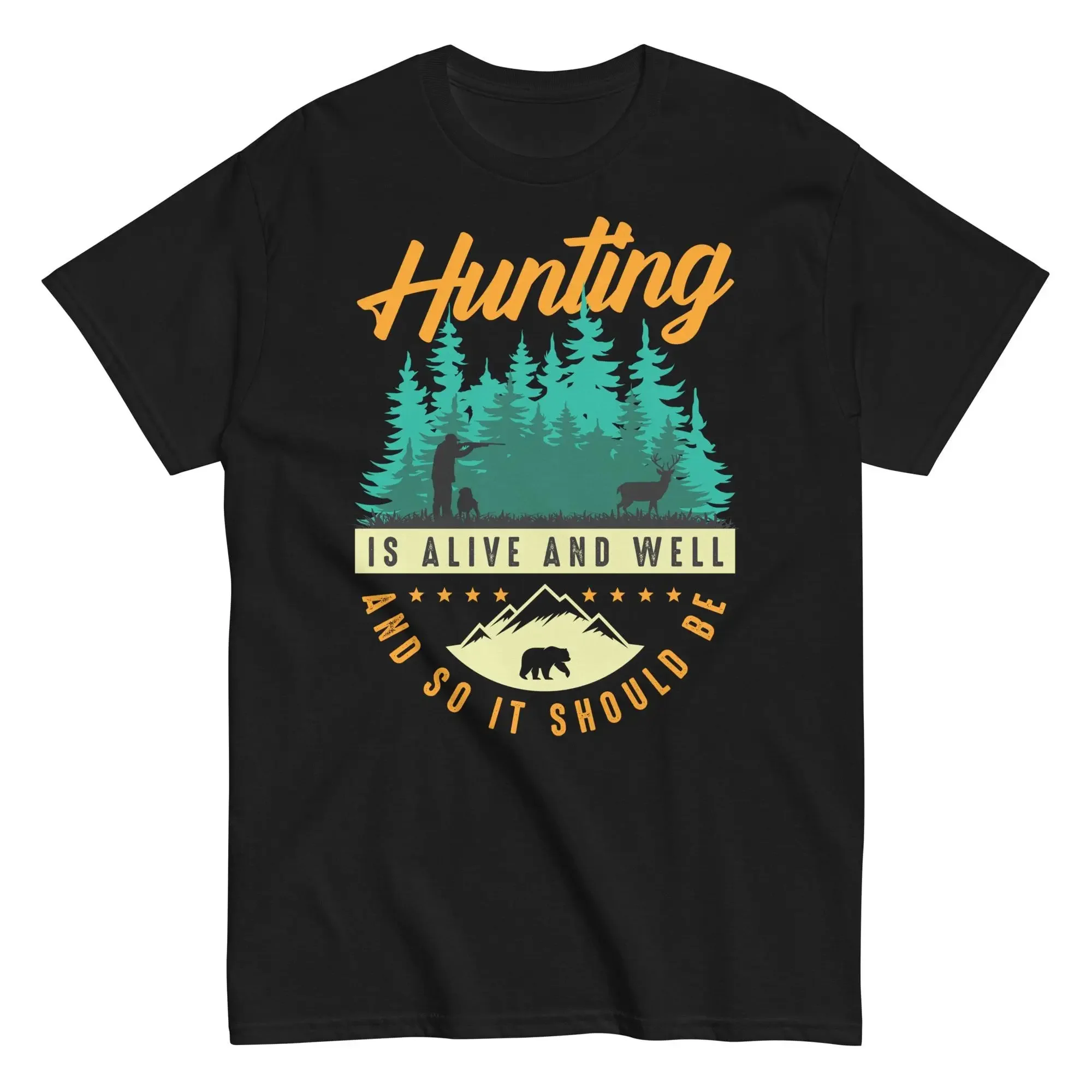 Wildman Hunting & Outdoor - ハンターのための「I Should Be Hunting」Tシャツ（鹿・イノシシ柄）