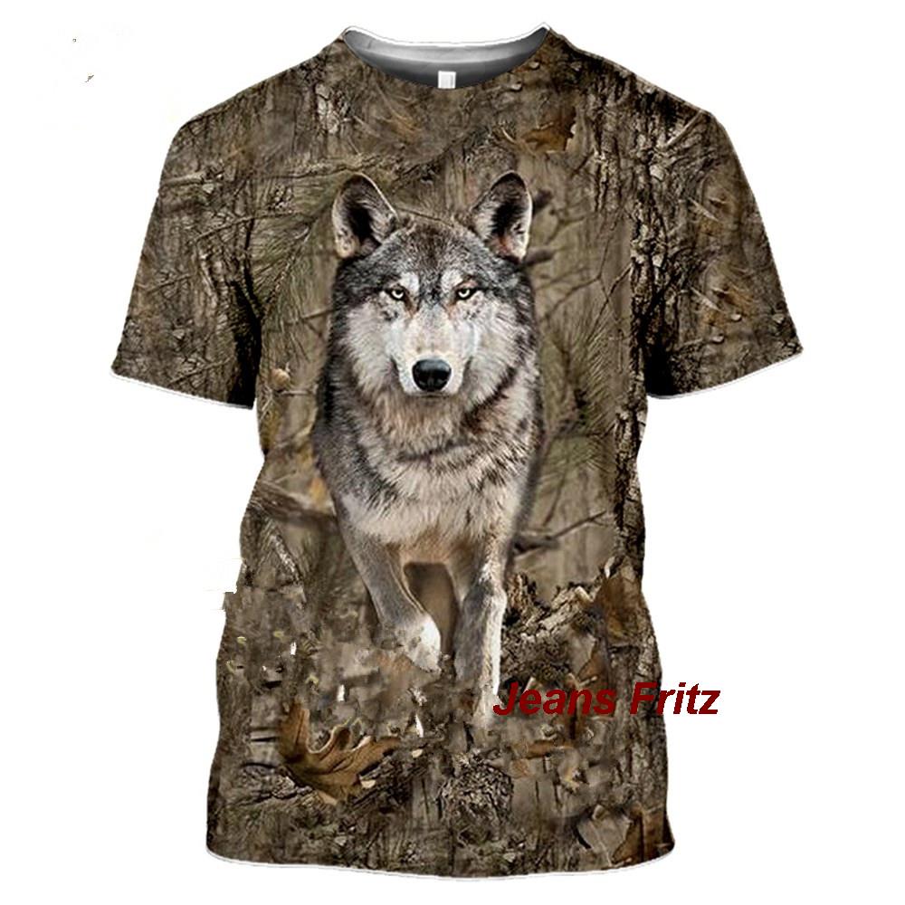 メンズ半袖Tシャツ,カモフラージュ,動物,野生,3D,夏,レ - Wildman Hunting & Outdoor のレビューと価格