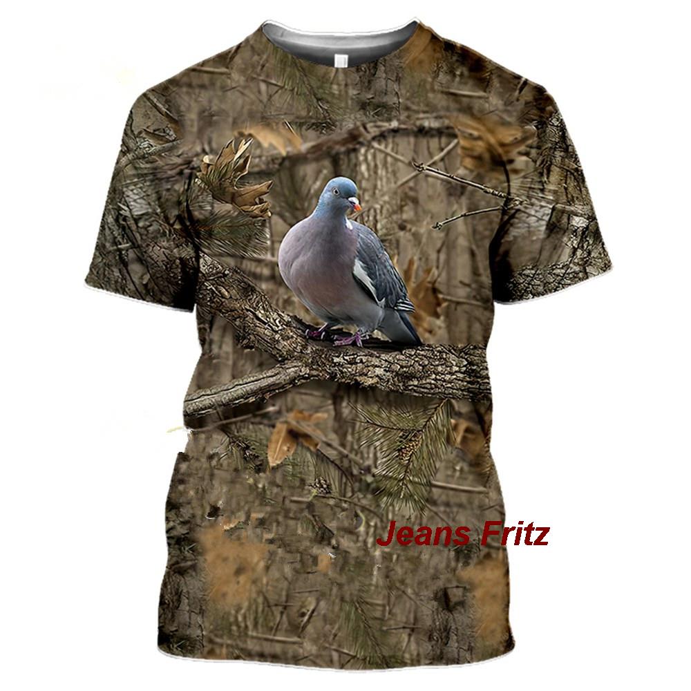 メンズ半袖Tシャツ,カモフラージュ,動物,野生,3D,夏,レ - Wildman Hunting & Outdoor のレビューと価格