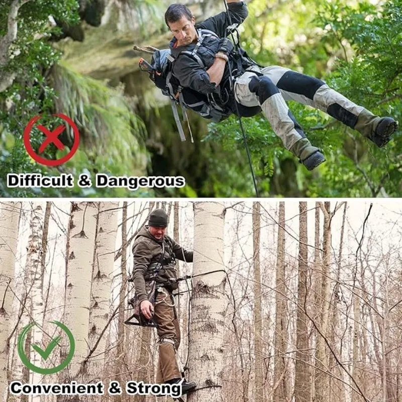 ねじ込み式ツリーステップホルダー、登山用マウンテンツリースタ - Tree Stand Ladder のレビューと価格