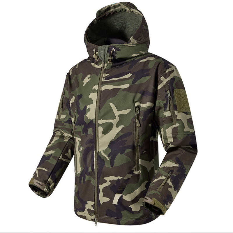 メンズ迷彩防水ジャケット 2026年新作 多ポケット フード - Outdoor Hunting Hoodie のレビューと価格