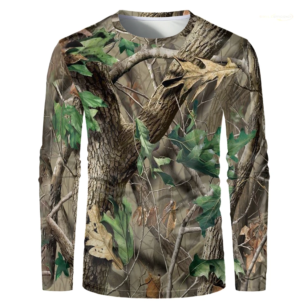 男性迷彩森林狩猟 Tシャツ Utdoor 速乾性通気性ハイキ - Hunting And Camping In Forest のレビューと価格