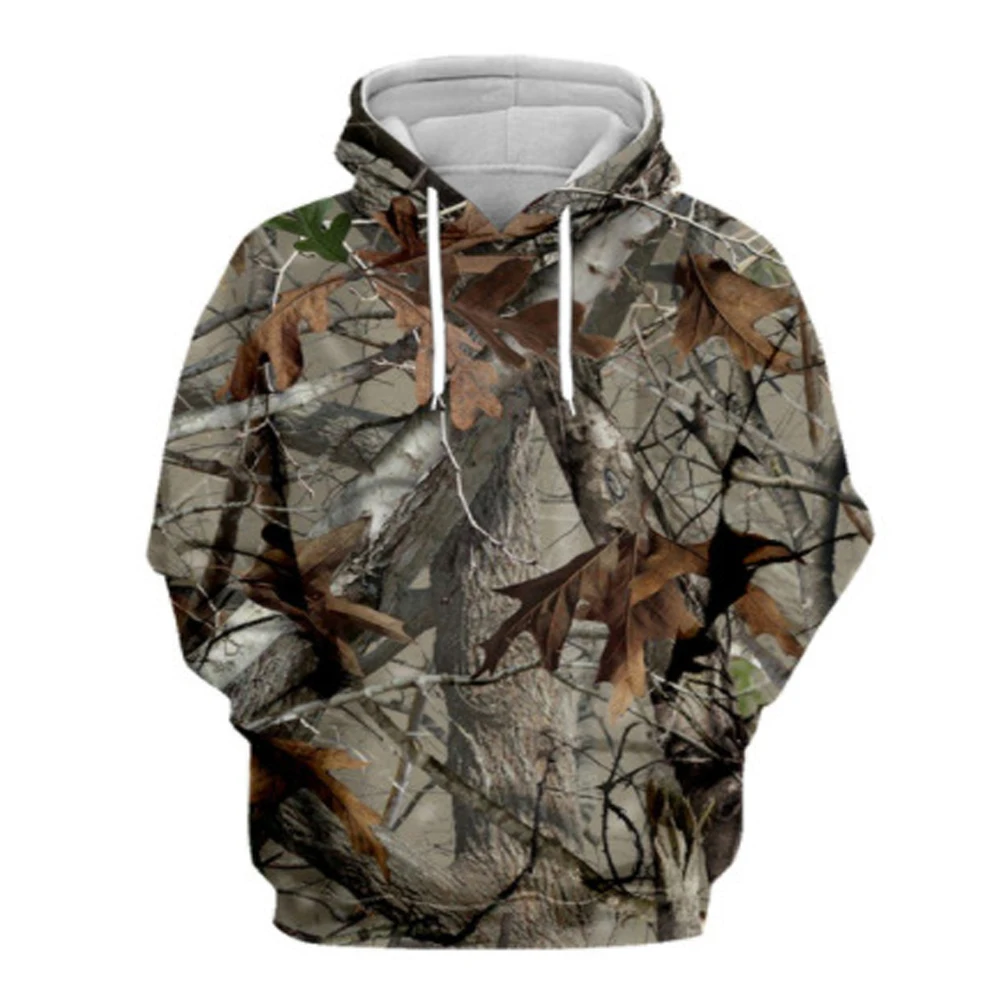男性と女性のためのカエデの葉のカモフラージュ,フード付きジャ - Outdoor Hunting Hoodie のレビューと価格