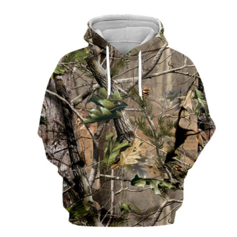 男性と女性のためのカエデの葉のカモフラージュ,フード付きジャ - Outdoor Hunting Hoodie のレビューと価格