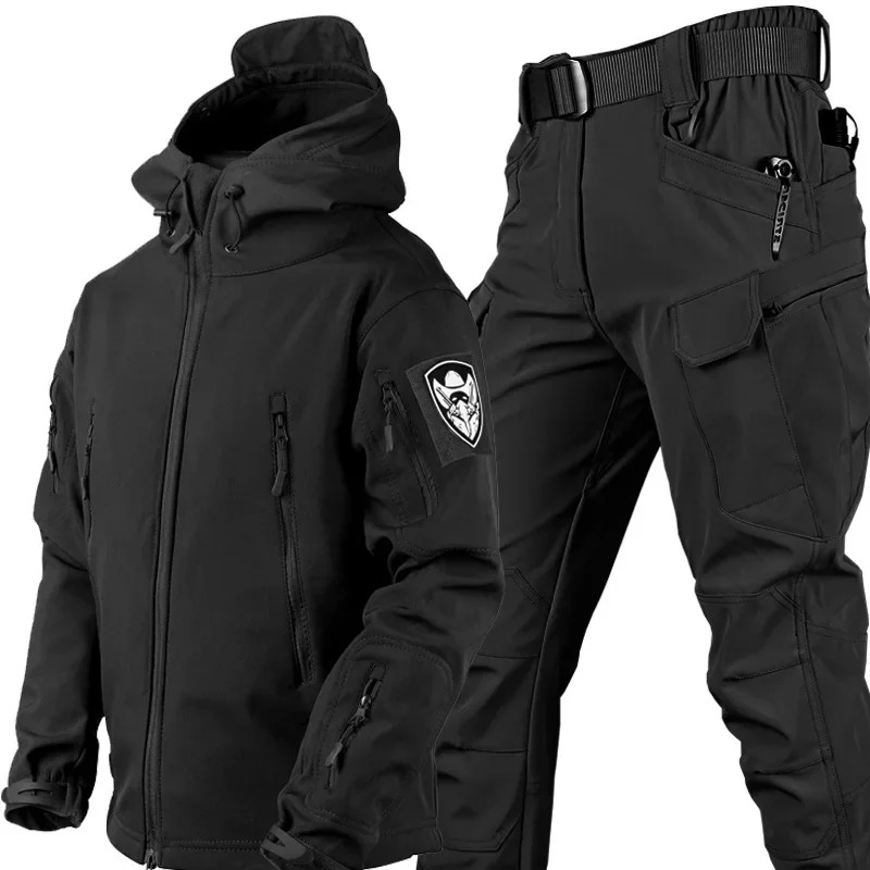 ソフトシェル迷彩ジャケット メンズ 防水 ハンティングウェア - Outdoor Hunting Hoodie のレビューと価格