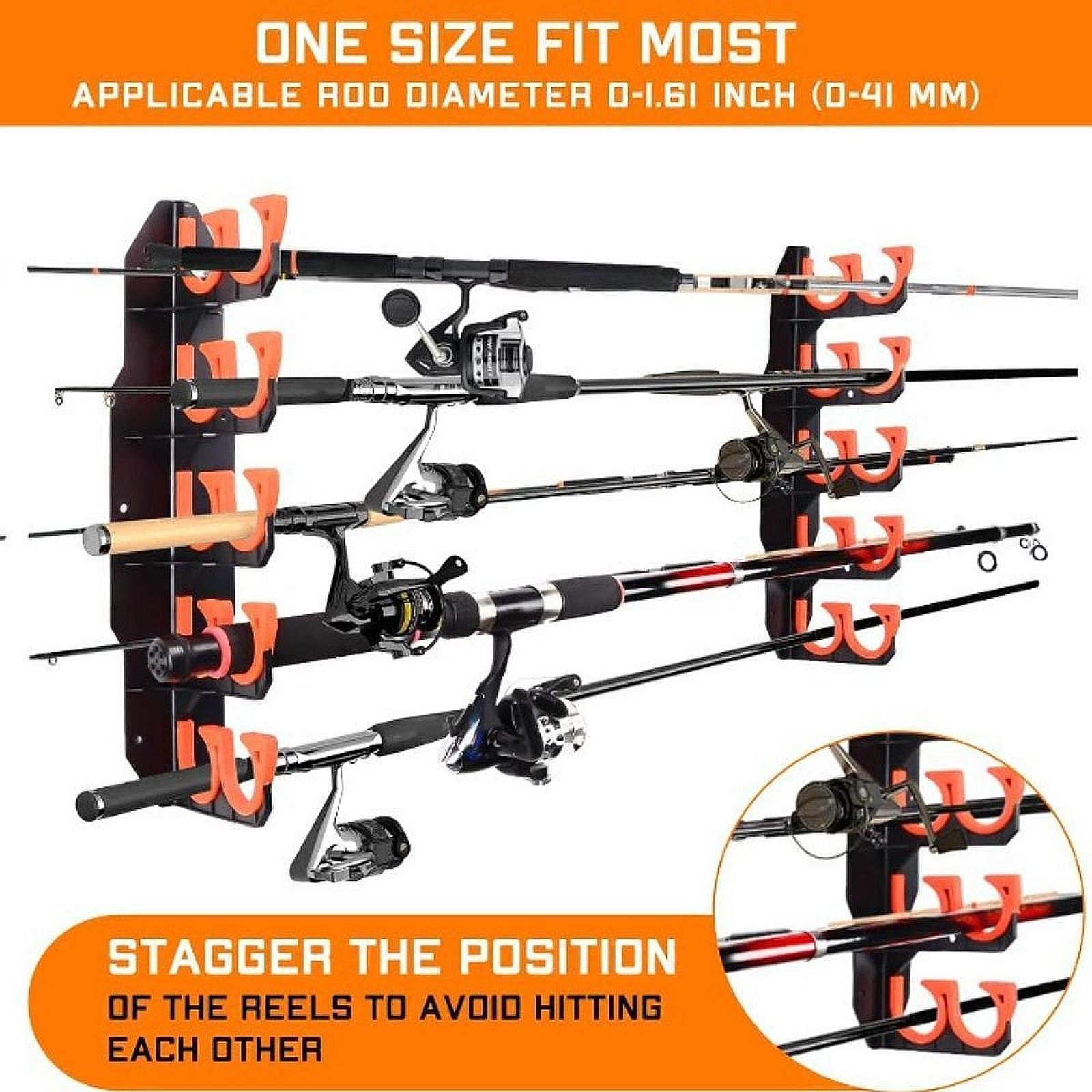 ガレージ釣り竿ホルダー壁掛けラックPP TPU防水ロッドオー - Outdoor Hunting Gear Store のレビューと価格