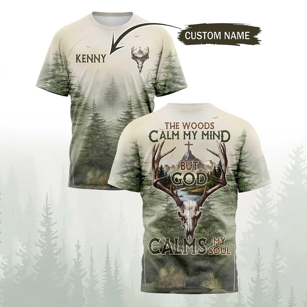 男性ヴィンテージ森林クマプリント Tシャツカスタム名ファッシ - Hunting And Camping In Forest のレビューと価格