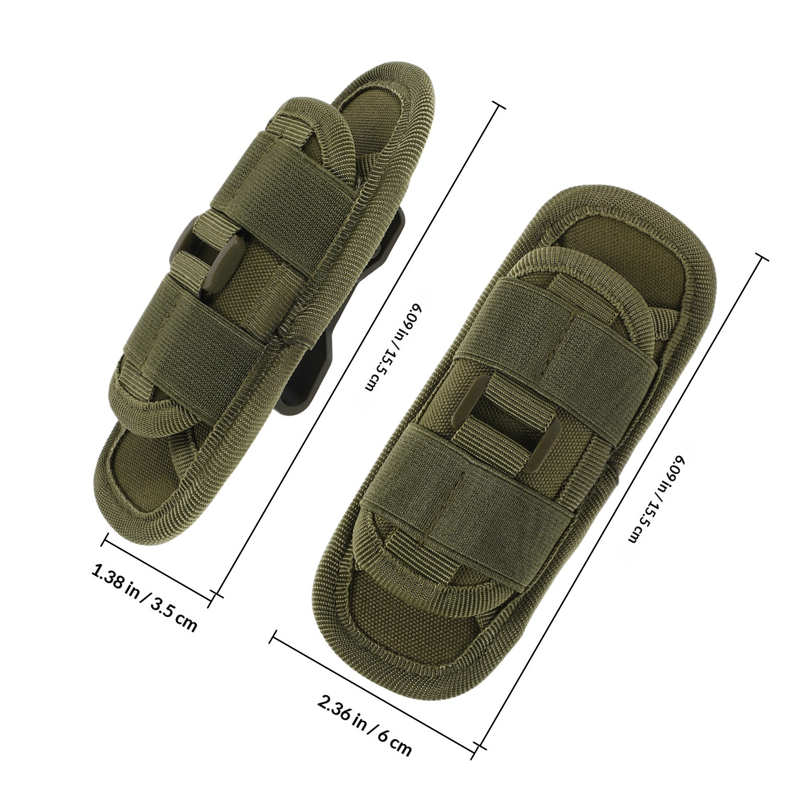 ユニバーサルナイロン製懐中電灯ポーチホルダー ベルトクリップ - Hunting And Outdoor Supplies のレビューと価格