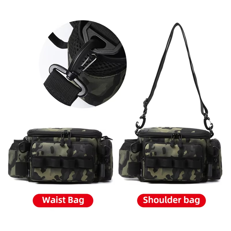 戦術キャンプ用ウエストバッグ 釣り用ルアーバッグ アウトドア - Hunting And Camping In Forest のレビューと価格