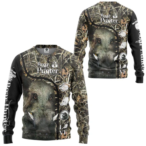 迷彩狩猟動物イノシシメンズ Tシャツ 3D プリントスポーツ - Wildman Hunting & Outdoor のレビューと価格