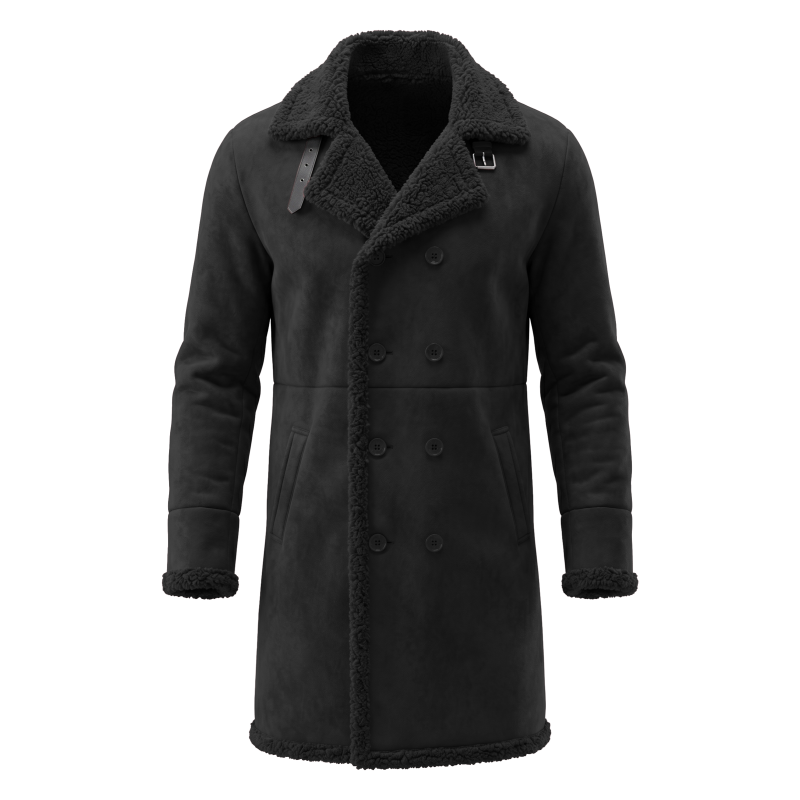 メンズフェイクスエードファー裏地付き冬用ジャケット防風ダブル - Outdoor Hunting Coat のレビューと価格