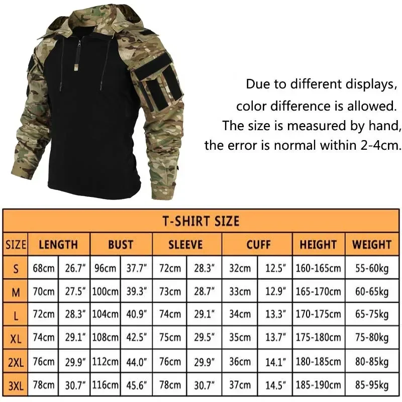 男性用アウトドアウェア 迷彩タクティカルシャツ マルチカム  - Outdoor Hunting T Shirts のレビューと価格