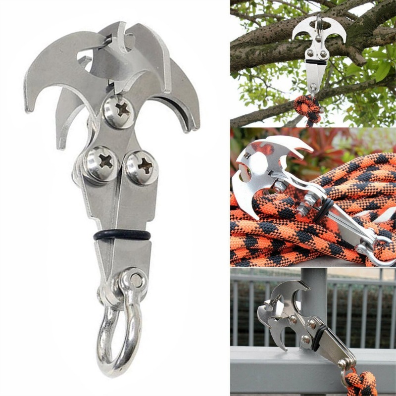 折りたたみグラップリングフック - ステンレススチールサバイ - Tree Stand Ladder のレビューと価格
