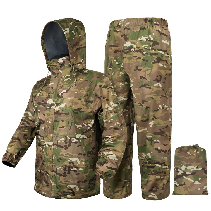 アウトドアハンティング用防雨レインコートスーツ、キャンプ、サ - Outdoor Hunting Coat のレビューと価格