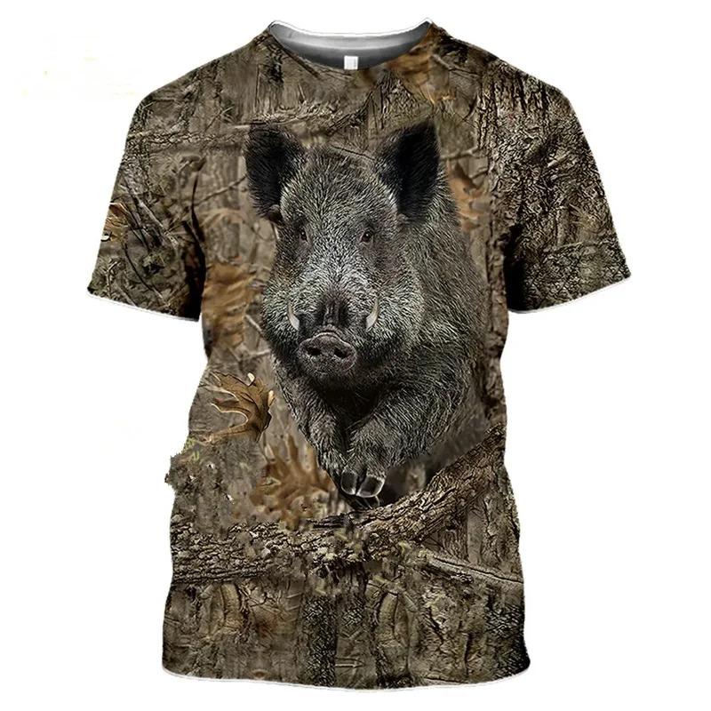 2026 迷彩狩猟動物イノシシ 3d Tシャツ夏カジュアルメ - Wildman Hunting & Outdoor のレビューと価格