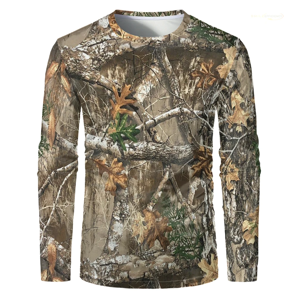 メンズ迷彩柄フォレストハンティングTシャツ アウトドア速乾性 - Hunting And Camping In Forest のレビューと価格