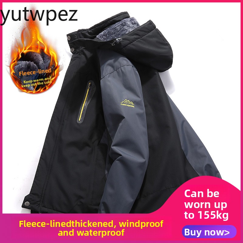 冬のジャケット男性厚く暖かい防水フード付きパーカーコート狩猟 - Outdoor Hunting Coat のレビューと価格